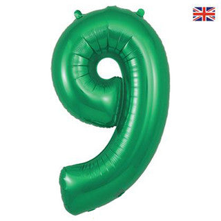 Large Number Green 34” Foil Balloon - 9