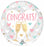 Anagram Congrats Clearz Balloon -  Pastel/Gold