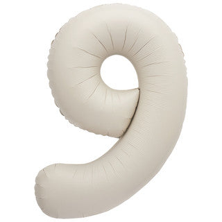 Large Number 34” Foil Balloon Matte Nude - 9
