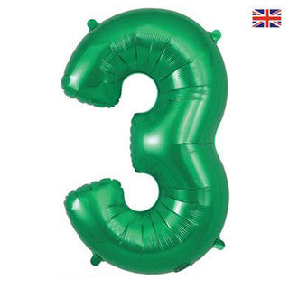 Large Number Green 34” Foil Balloon - 3