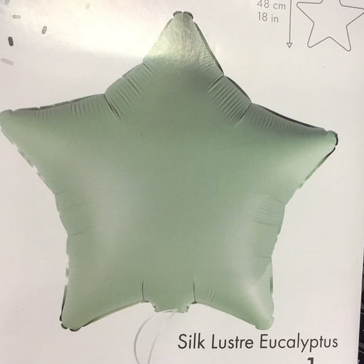 18" Foil Star Balloon - Eucalyptus Green