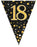 Age 18 Bunting - Black/Gold