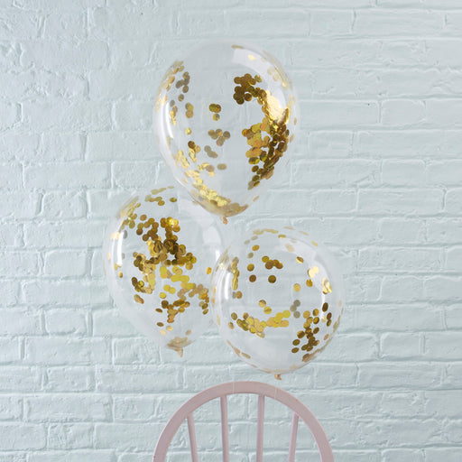 Confetti Filled Balloons -  Metallic Gold