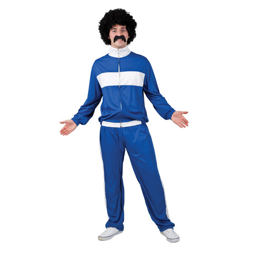 1980's Retro Trackie Costume - Blue