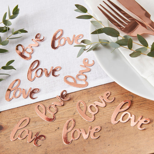 Rose Gold ‘Love’ Table Confetti