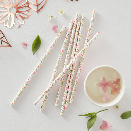 Ditsy Floral Paper Straws (25pk)