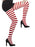 Striped Opaque Tights - Red/White - The Ultimate Balloon & Party Shop