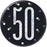 50th Birthday Badge - Black - The Ultimate Balloon & Party Shop