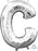 Letter C Foil Balloon - The Ultimate Balloon & Party Shop