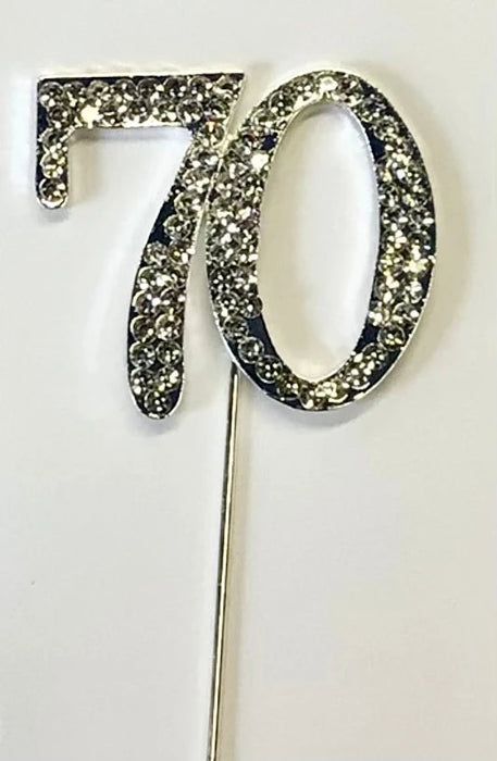 Diamanté Cake Topper- 70 The Ultimate Balloon And Party Shop Cheltenham & Gloucester Balloons & Fancy Dress