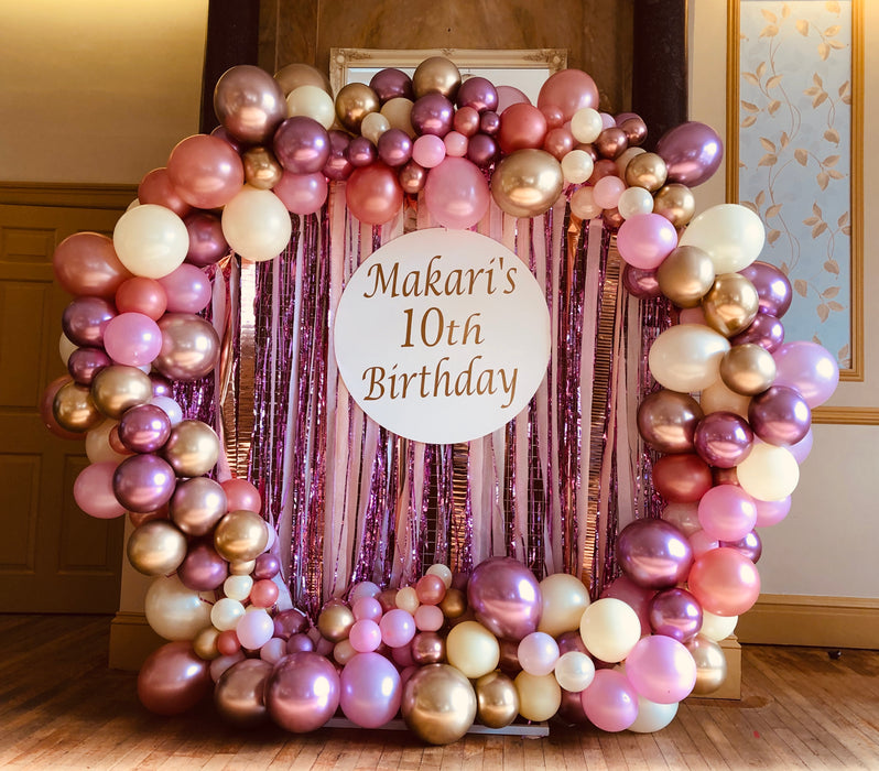 Organic Balloon Full Circle Backdrop - Personalised - The Ultimate Balloon & Party Shop