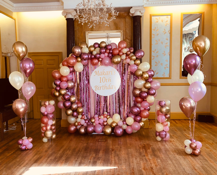 Organic Balloon Full Circle Backdrop - Personalised - The Ultimate Balloon & Party Shop