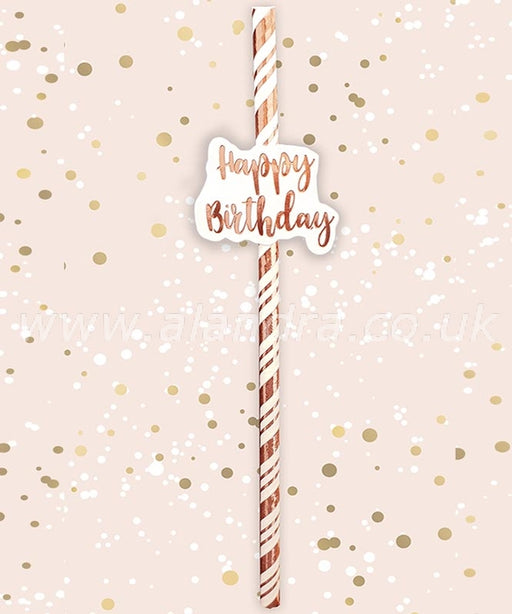 Birthday Paper Straws - Happy Birthday - The Ultimate Balloon & Party Shop