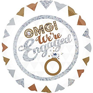 18" Foil Engagement OMG Balloon - The Ultimate Balloon & Party Shop
