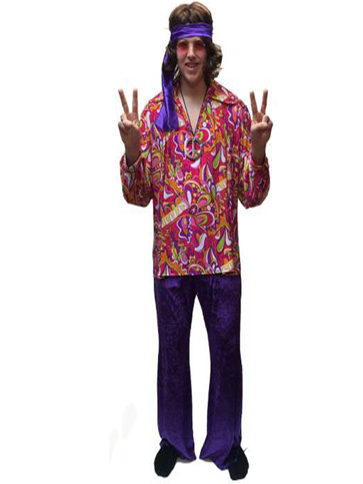 1960s/1970s Hippy Hire Costume - Flower CND - The Ultimate Balloon & Party Shop
