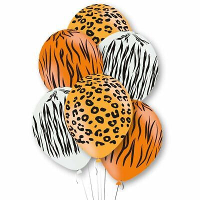 Animal Printed Asst Colour Balloons 6 Pack