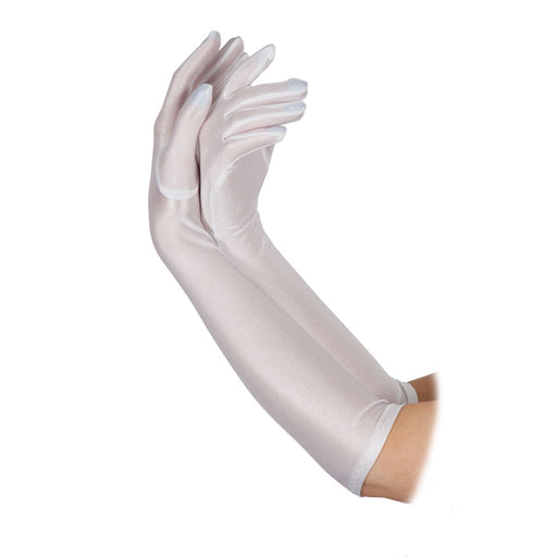 Long Formal Gloves - White