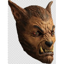Werewolf Beast Wolf Mask (Brown 3/4 head latex)