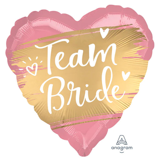 18" Foil Heart Pink Balloon - Team Bride