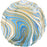 Orb Marble Foil Balloon - Blue/White/Gold - The Ultimate Balloon & Party Shop
