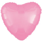 Heart Shaped Foil Balloon - Metallic Light Pink