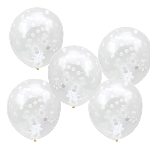 Confetti Filled Balloons -  White
