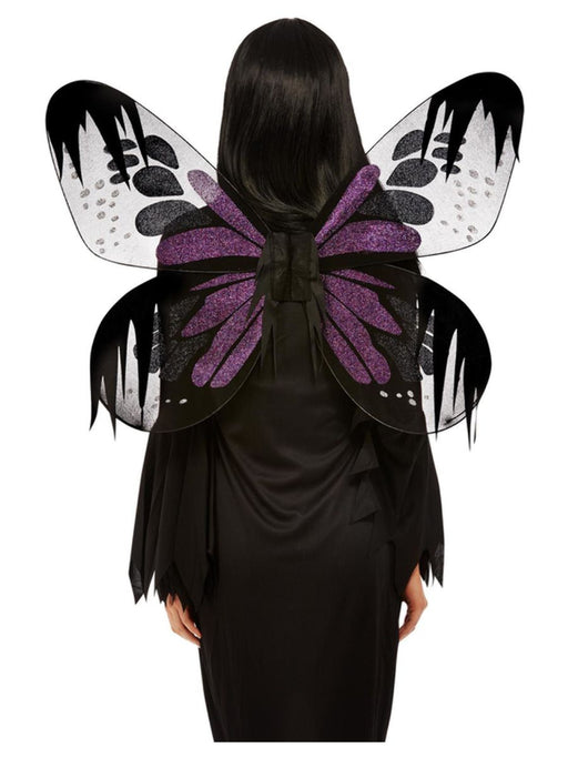 Dark Botanical Black & Purple Wings