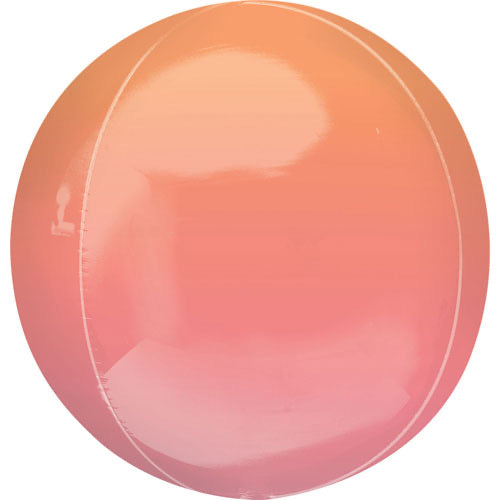 Orb Ombré Foil Balloon - Red & Orange - The Ultimate Balloon & Party Shop