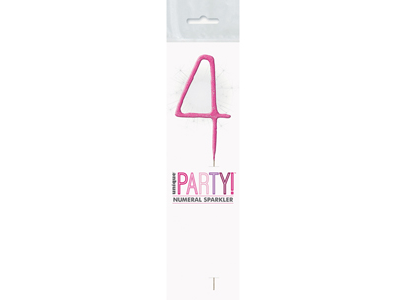 Sparkling Number Candle - 4 - The Ultimate Balloon & Party Shop