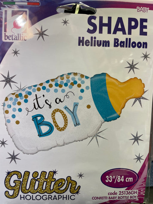 33in Foil It's A Boy Baby Bottle Balloon