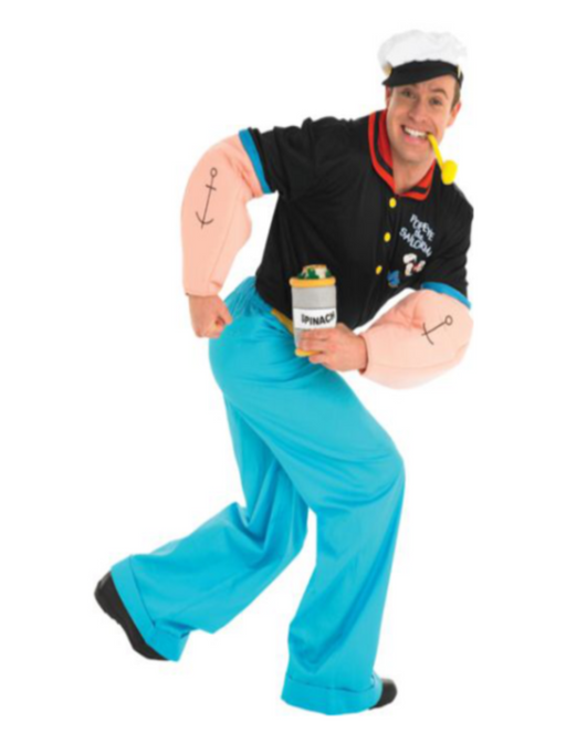 Popeye The Sailor Man Hire Costume - The Ultimate Balloon & Party Shop