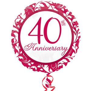 40th Ruby Wedding Anniversary The Ultimate Balloon And Party Shop Cheltenham & Gloucester Balloons & Fancy Dress