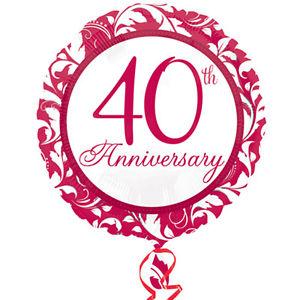 40th Ruby Wedding Anniversary