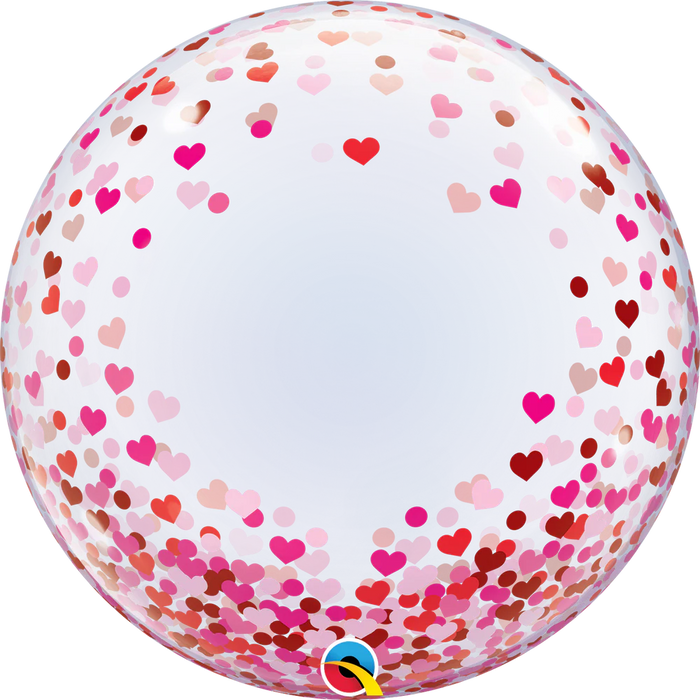 Deco Bubble Clear Balloon - Red Heart The Ultimate Balloon And Party Shop Cheltenham & Gloucester Balloons & Fancy Dress 