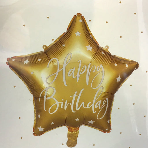 18" Foil Gold Star Birthday Foil Balloon