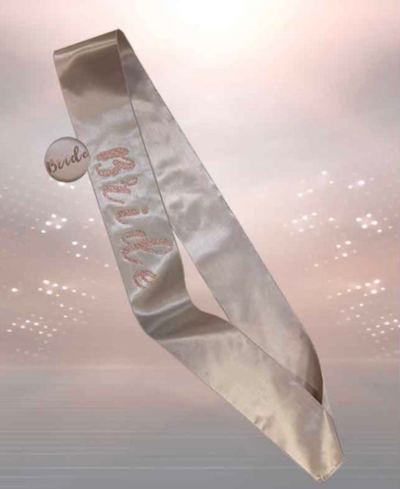 Bride Too Be Sash & Badge Set - Nude The Ultimate Balloon And Party Shop Cheltenham & Gloucester Balloons & Fancy Dress 