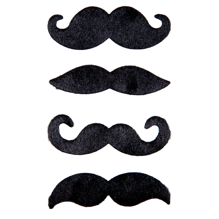 Asst Moustache Set (4pk)