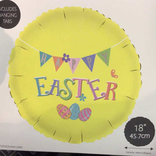 18" Happy Easter Yellow Foil Balloon