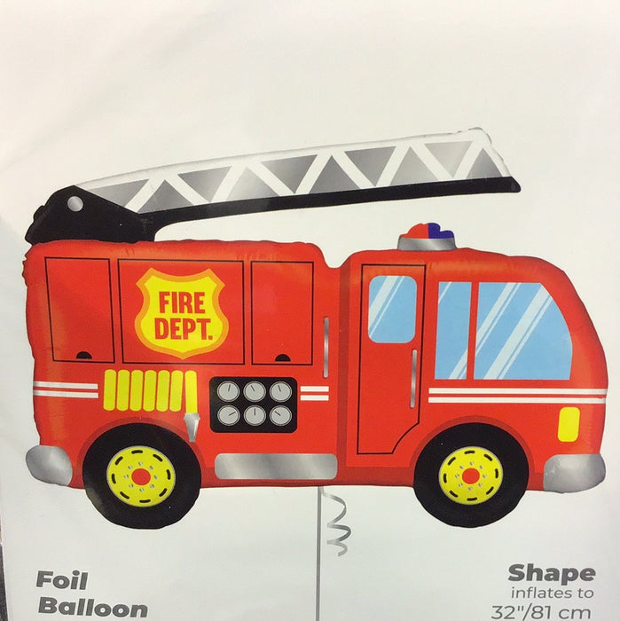 32” Fire Engine Printed Balloon