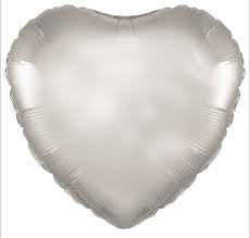 18” Heart Shaped Foil Balloon - Silver