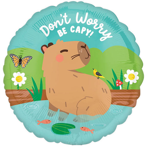 18” Capybara Novelty Foil Balloon The Ultimate Balloon And Party Shop Cheltenham & Gloucester Balloons & Fancy Dress 