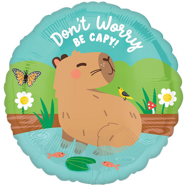 18” Capybara Novelty Foil Balloon The Ultimate Balloon And Party Shop Cheltenham & Gloucester Balloons & Fancy Dress 