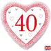 18" Foil 40th Ruby Wedding Anniversary Heart Balloon The Ultimate Balloon And Party Shop Cheltenham & Gloucester Balloons & Fancy Dress 