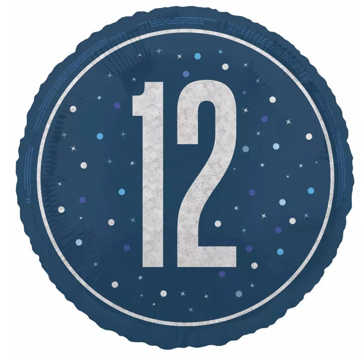 18" Foil Age 12 Balloon - Navy The Ultimate Balloon And Party Shop Cheltenham & Gloucester Balloons & Fancy Dress 