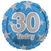 18" Foil Age 30 Balloon - Blue Stars The Ultimate Balloon And Party Shop Cheltenham & Gloucester Balloons & Fancy Dress 