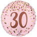 18" Foil Age 30 Balloon - Pink/Rose Gold Dots The Ultimate Balloon And Party Shop Cheltenham & Gloucester Balloons & Fancy Dress 