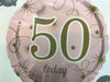 18" Foil Age 50 Balloon - Pink/Gold Stars The Ultimate Balloon And Party Shop Cheltenham & Gloucester Balloons & Fancy Dress 