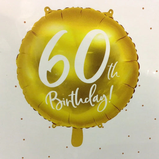 18" Foil Age 60 Balloon - Gold The Ultimate Balloon And Party Shop Cheltenham & Gloucester Balloons & Fancy Dress 