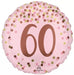 18" Foil Age 60 Balloon - Pink/Rose Gold The Ultimate Balloon And Party Shop Cheltenham & Gloucester Balloons & Fancy Dress 