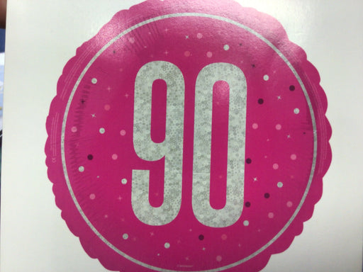 18" Foil Age 90 Balloon - Hot Pink Glitz The Ultimate Balloon And Party Shop Cheltenham & Gloucester Balloons & Fancy Dress 